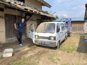 庭に長年放置してしまった廃車の買取りエブリー