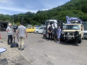 廃車のアクセル場内撮影