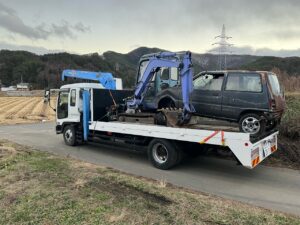 長野県辰野町で買取りした廃車のミラの引き取りの画像